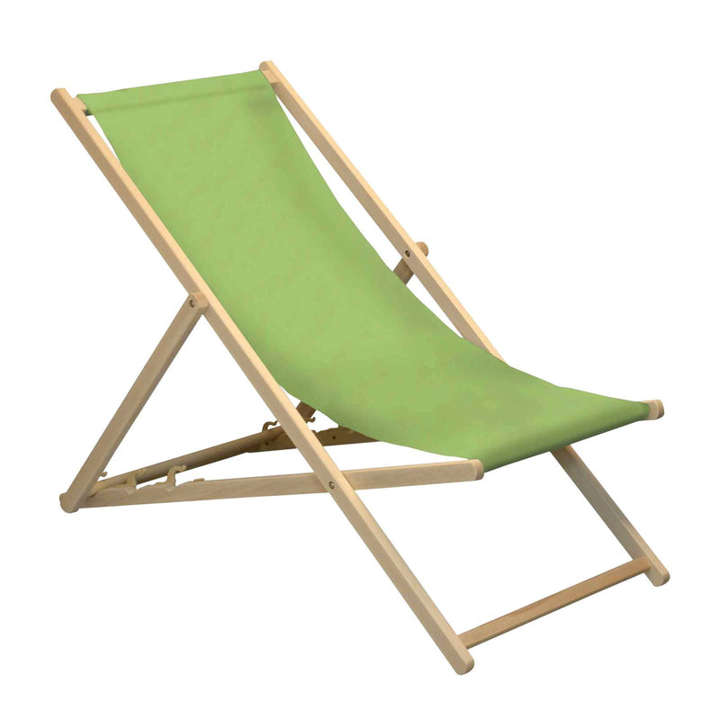 Harbour Housewares Beach Deck Chair - Lime Green