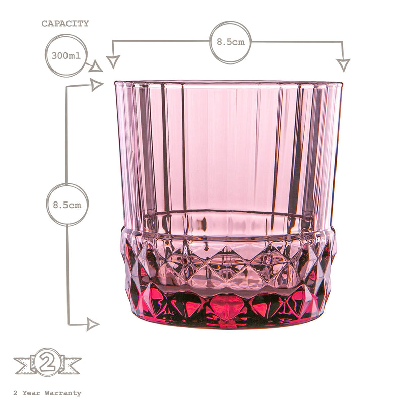 Bormioli Rocco America '20s Water Glass - 300ml - Lilac Rose
