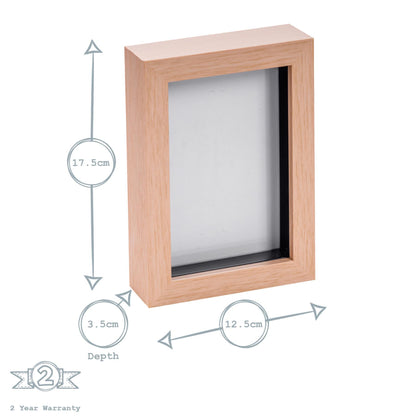 Nicola Spring Box Photo Frame - 4x6 - Light Wood