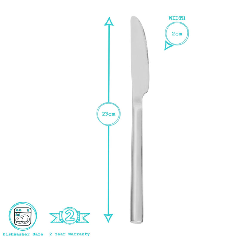 23cm Tondo Stainless Steel Dinner Knife - By Argon Tableware