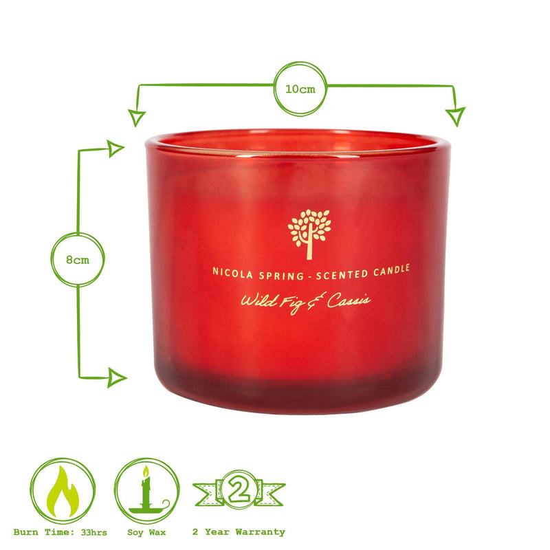 300g Wild Fig & Cassis Soy Wax Scented Candle - By Nicola Spring