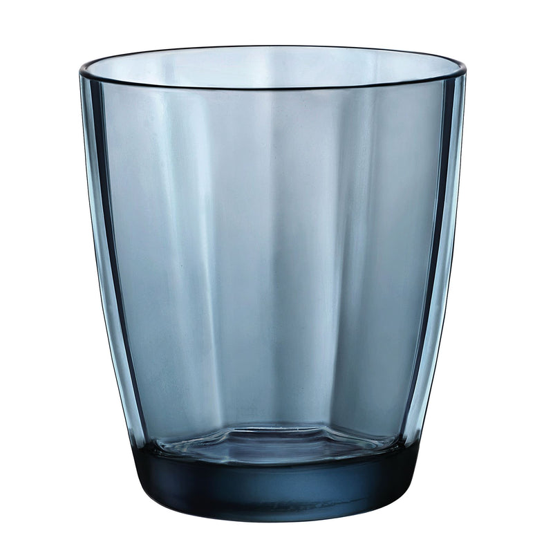 Bormioli Rocco 6 Pulsar Glass Whiskey Glasses - Blue - 300ml