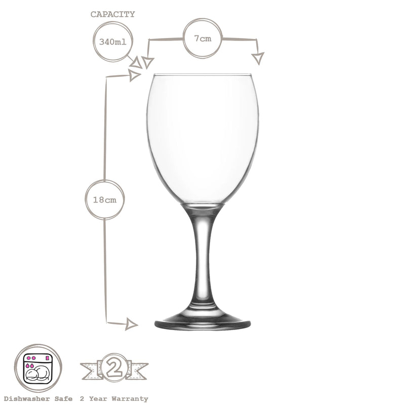 340ml Empire Wine Glass - By LAV