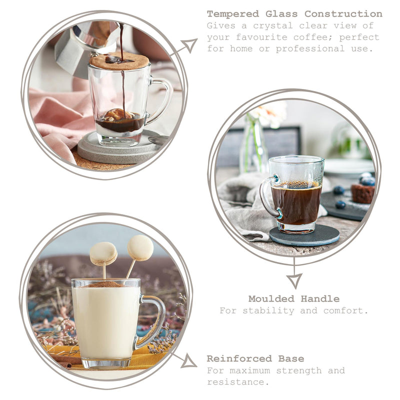 300ml Vega Glass Coffee Mug - By LAV