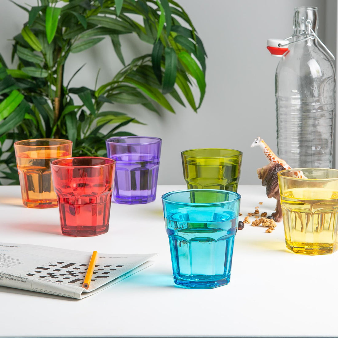 Coloured Water Glass - 305ml - 6 Colours Available