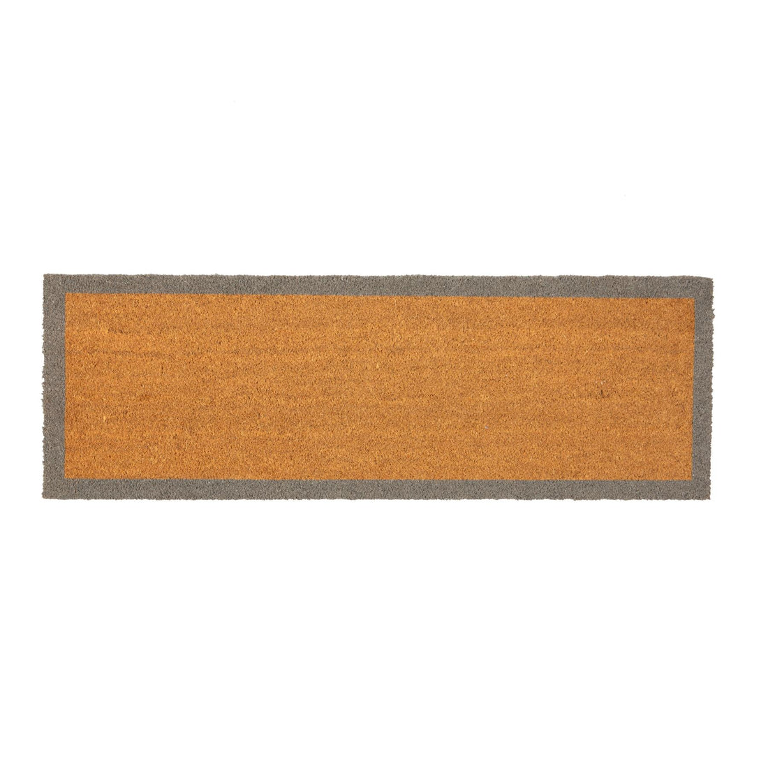 Nicola Spring Coir Double Door Mat - 120 x 40cm - Grey Border