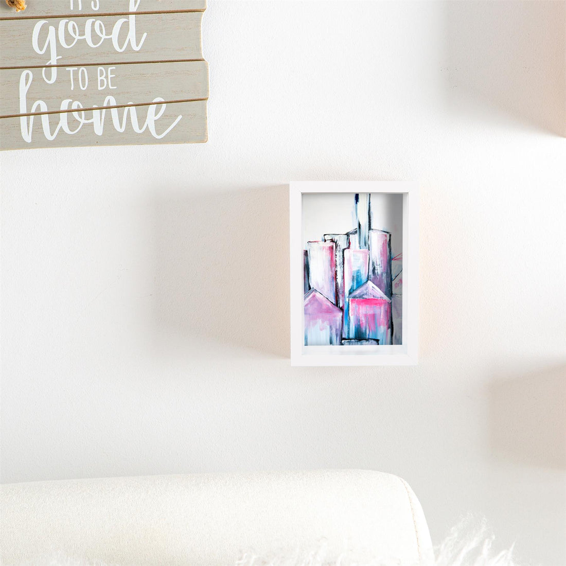 4" x 6" 3D Deep Box Photo Frame - White