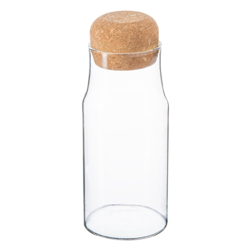 Argon Tableware Glass Storage Bottle with Cork Lid - 375ml