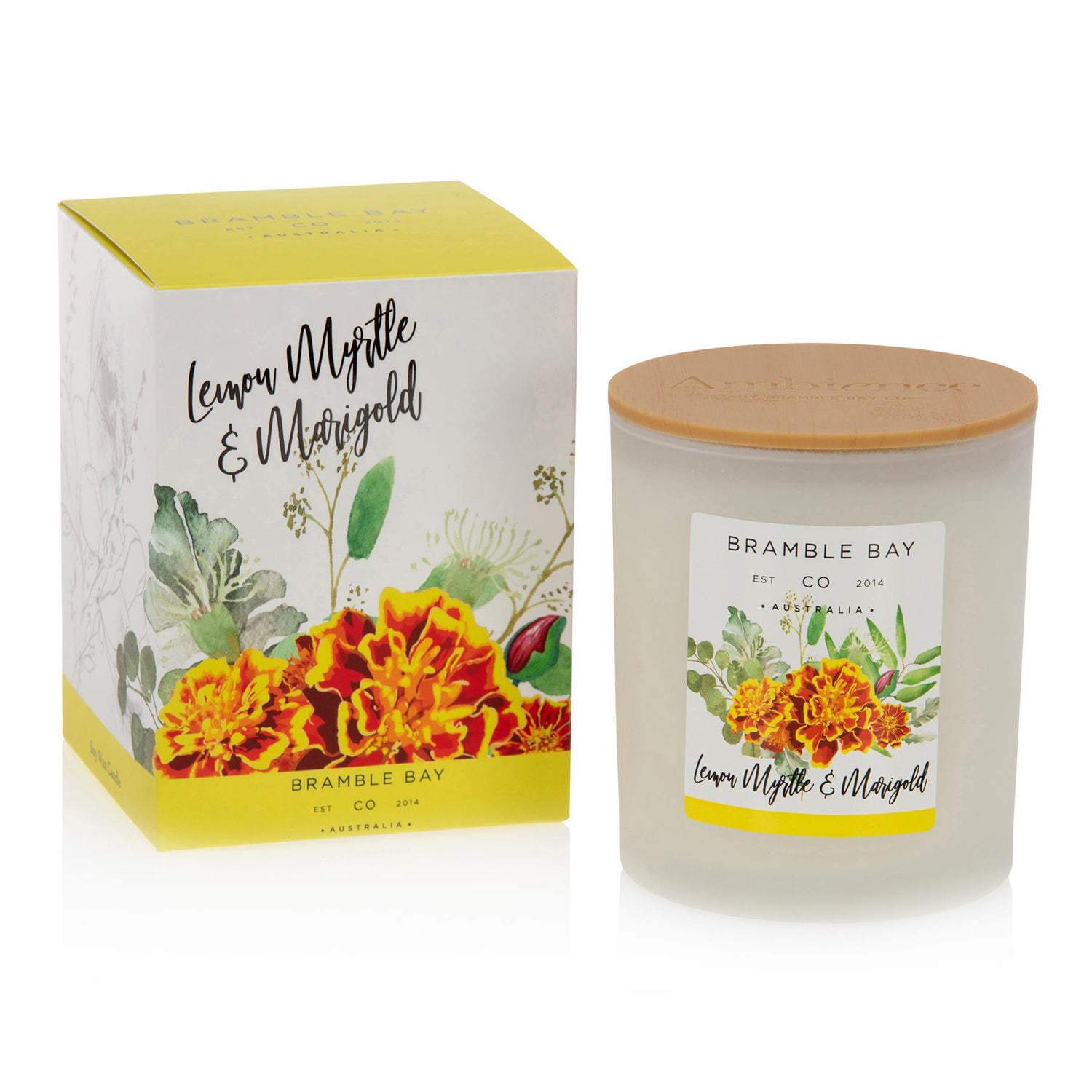 300g Lemon Myrtle &amp; Marigold Bath &amp; Body Soy Wax Scented Candle