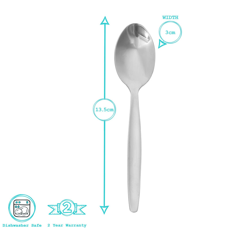13.5cm Economy Stainless Steel Teaspoon - By Argon Tableware