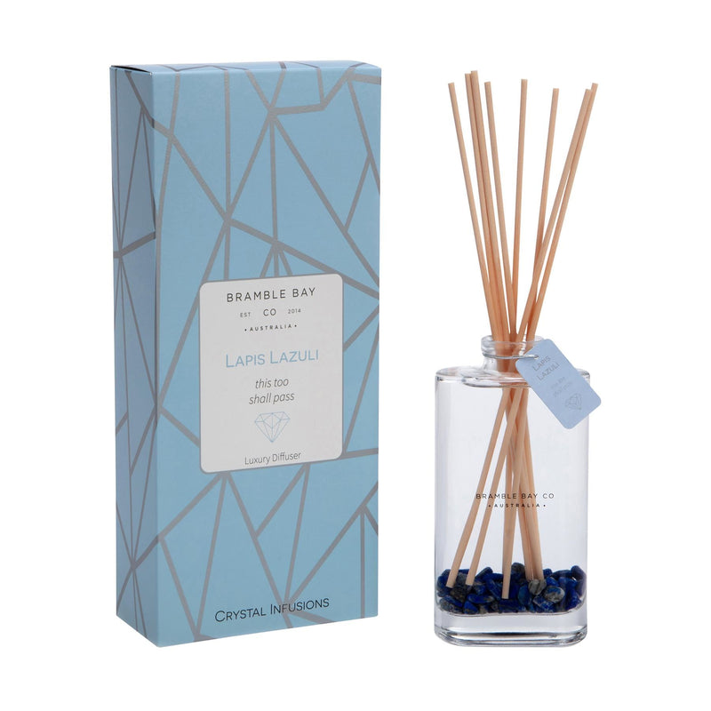 150ml Lapis Lazuli Crystal Infusions Scented Reed Diffuser - By Bramble Bay