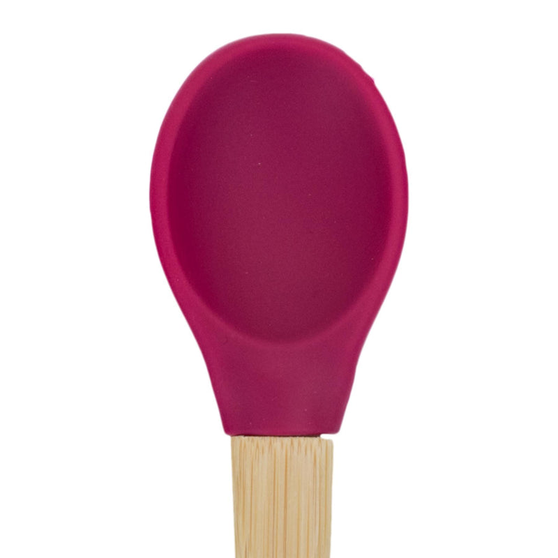 Tiny Dining Children's Bamboo Soft Tip Spoon - Red