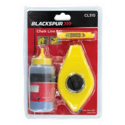 3pc Yellow 15m Chalk Line Set