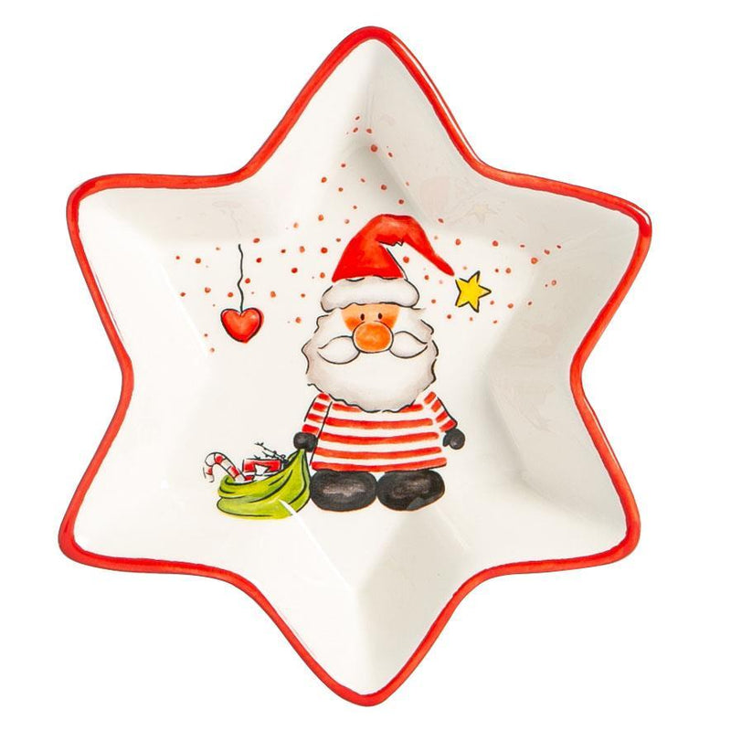 Nicola Spring Christmas Star Serving Platter - 18cm - Santa