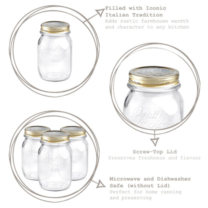 Quattro Stagioni Glass Storage Jar - 500ml