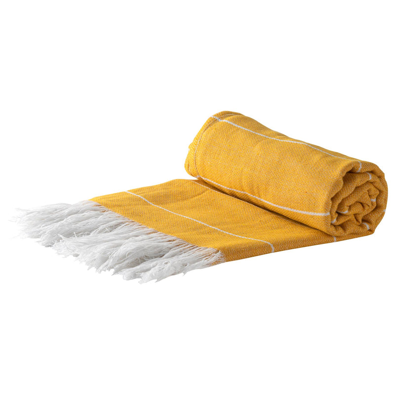 Nicola Spring 100% Turkish Cotton Beach Bath Towel - Mustard