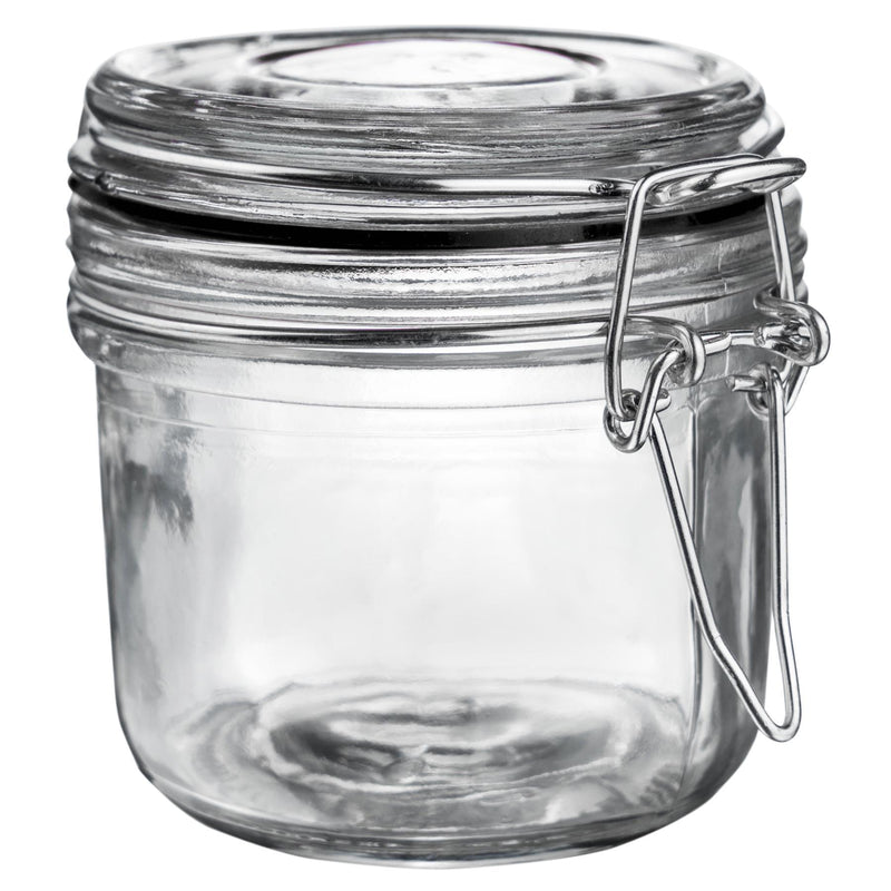 Argon Tableware Glass Storage Jar - 200ml - Black Seal