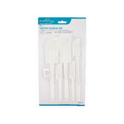 5pc White Silicone Spatula Set - By Ashley