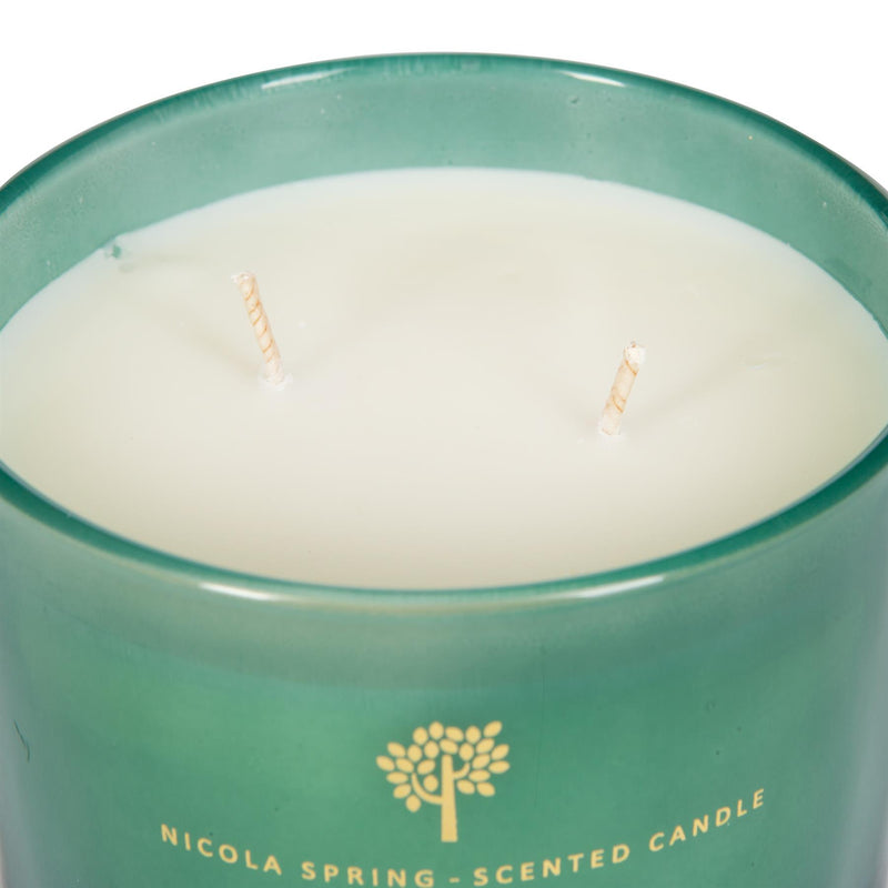 350g Double Wick Sage & Seasalt Soy Wax Scented Candle - by Nicola Spring