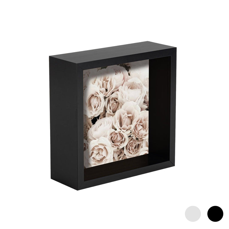 Nicola Spring Deep Box Photo Frame - 4 x 4 - Black
