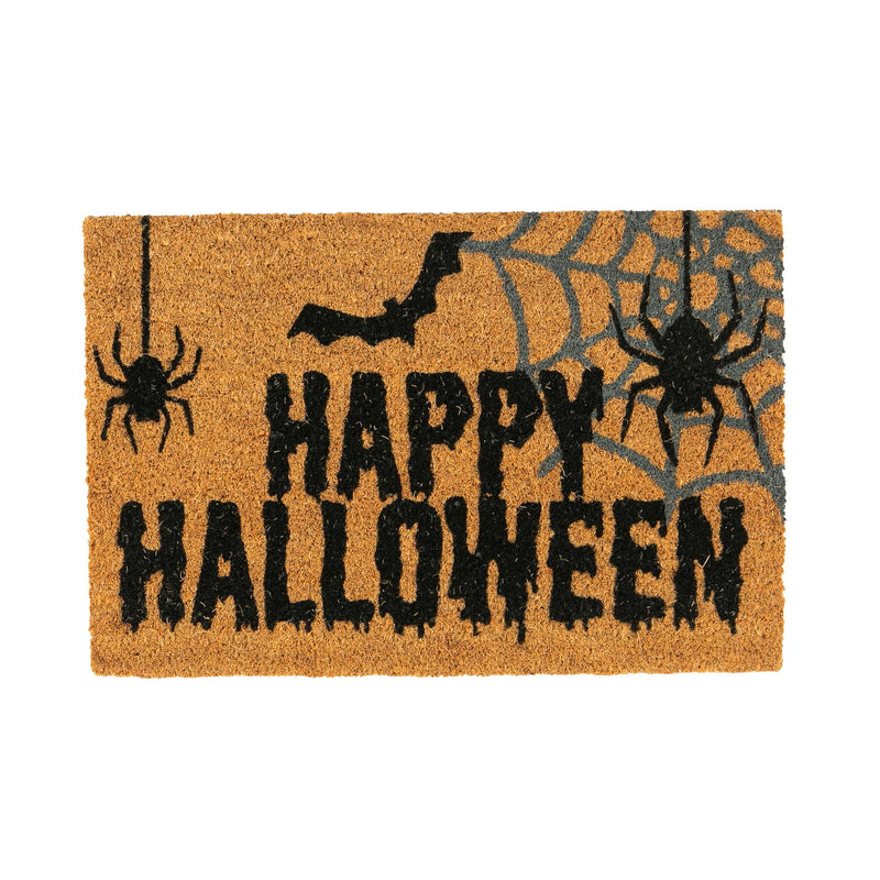 Nicola Spring Non-Slip Halloween Door Mat - 60 x 40cm - Happy Halloween Spider