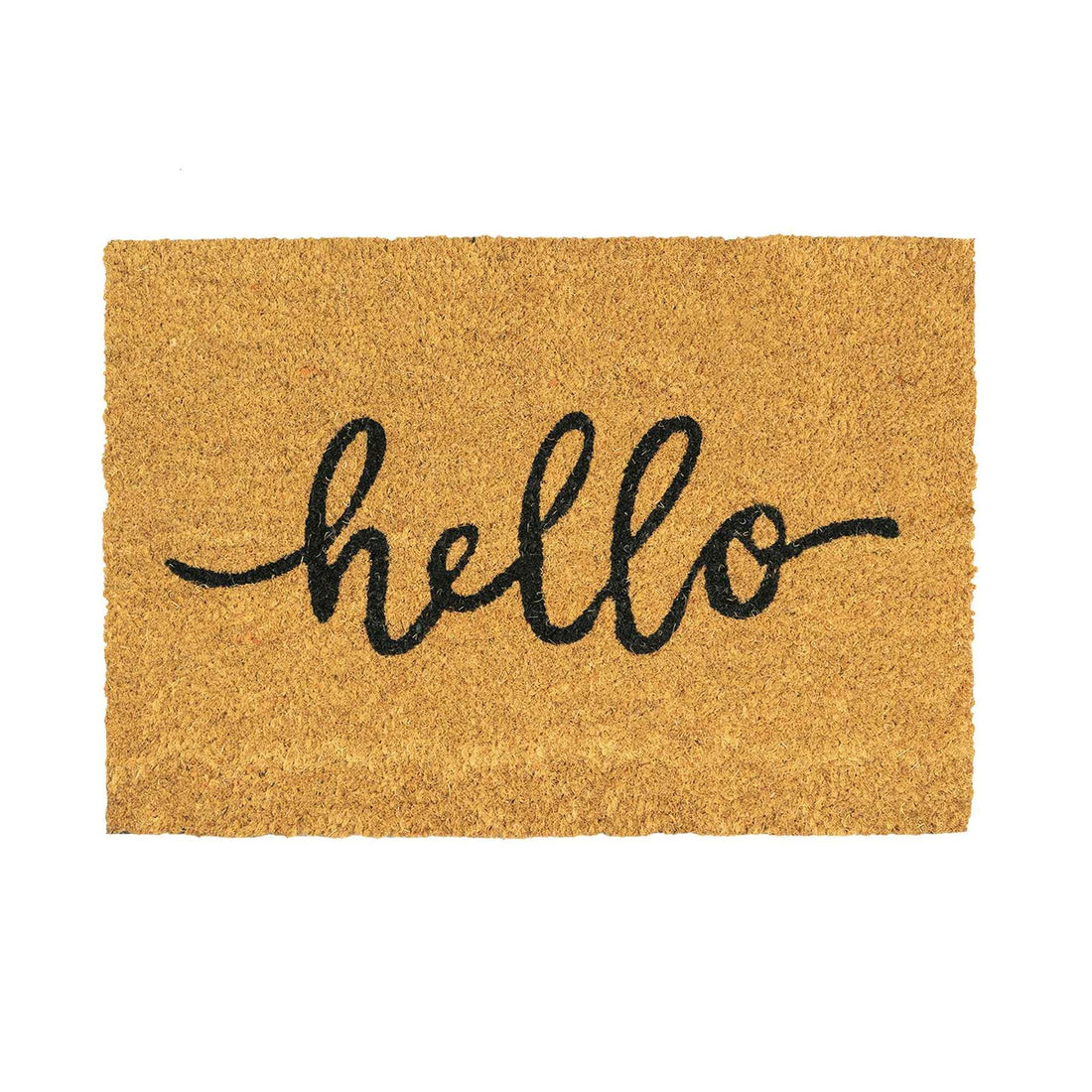 Nicola Spring Non-Slip Coir Door Mat - 40 x 60cm - Hello | Rinkit.com
