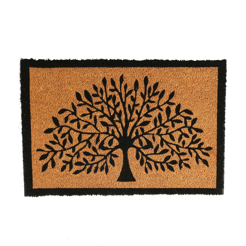 60cm x 40cm Tree of Life Coir Door Mat - By Nicola Spring