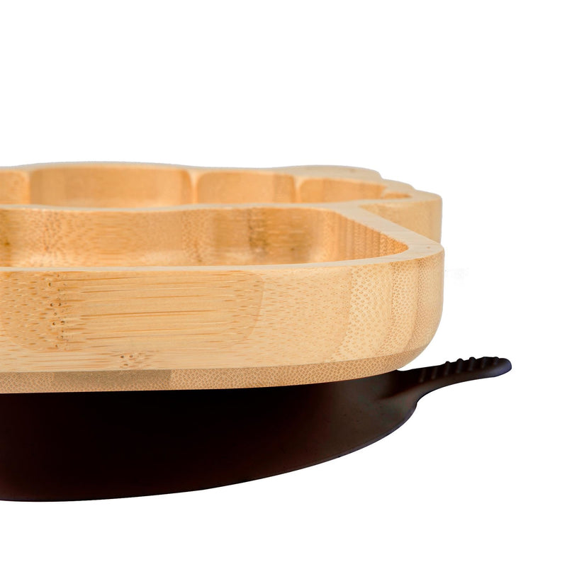 Beige Llama Bamboo Suction Plate - By Tiny Dining