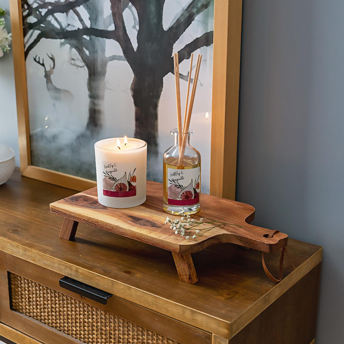 300g Wild Fig &amp; Honeysuckle Bath &amp; Body Soy Wax Scented Candle