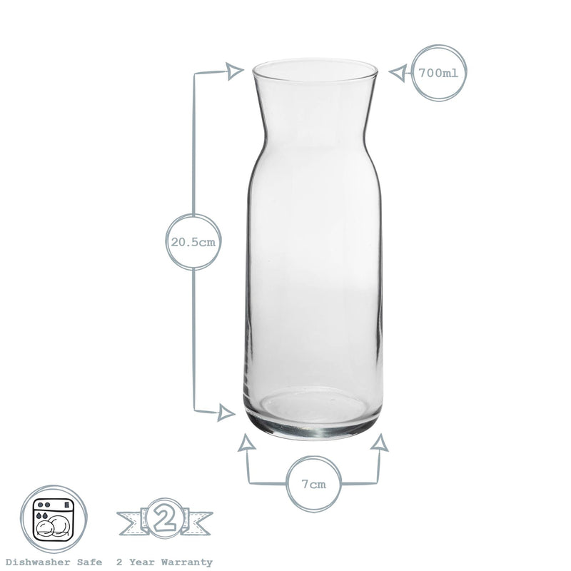 Argon Tableware Brocca Glass Water Carafe with Lid 700ml Product Dimensions