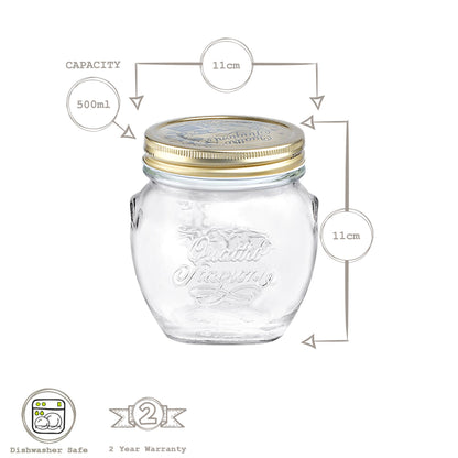 Quattro Stagioni Amphora Glass Storage Jar - 500ml