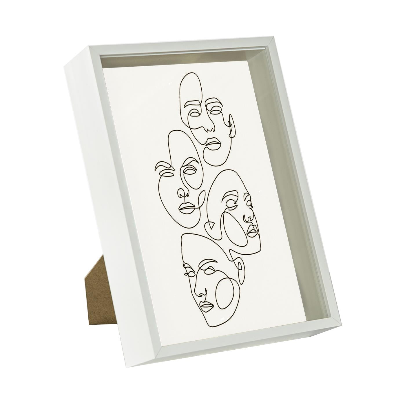 Nicola Spring 3D Deep Box Photo Frame - A4 (8 x 12&quot;) - White