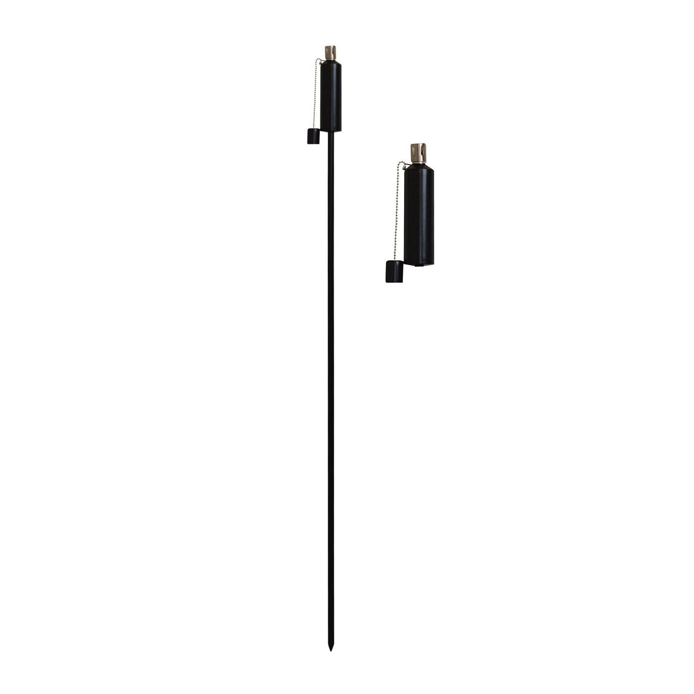 Harbour Housewares Outdoor Fire Torches - Black - Round Design