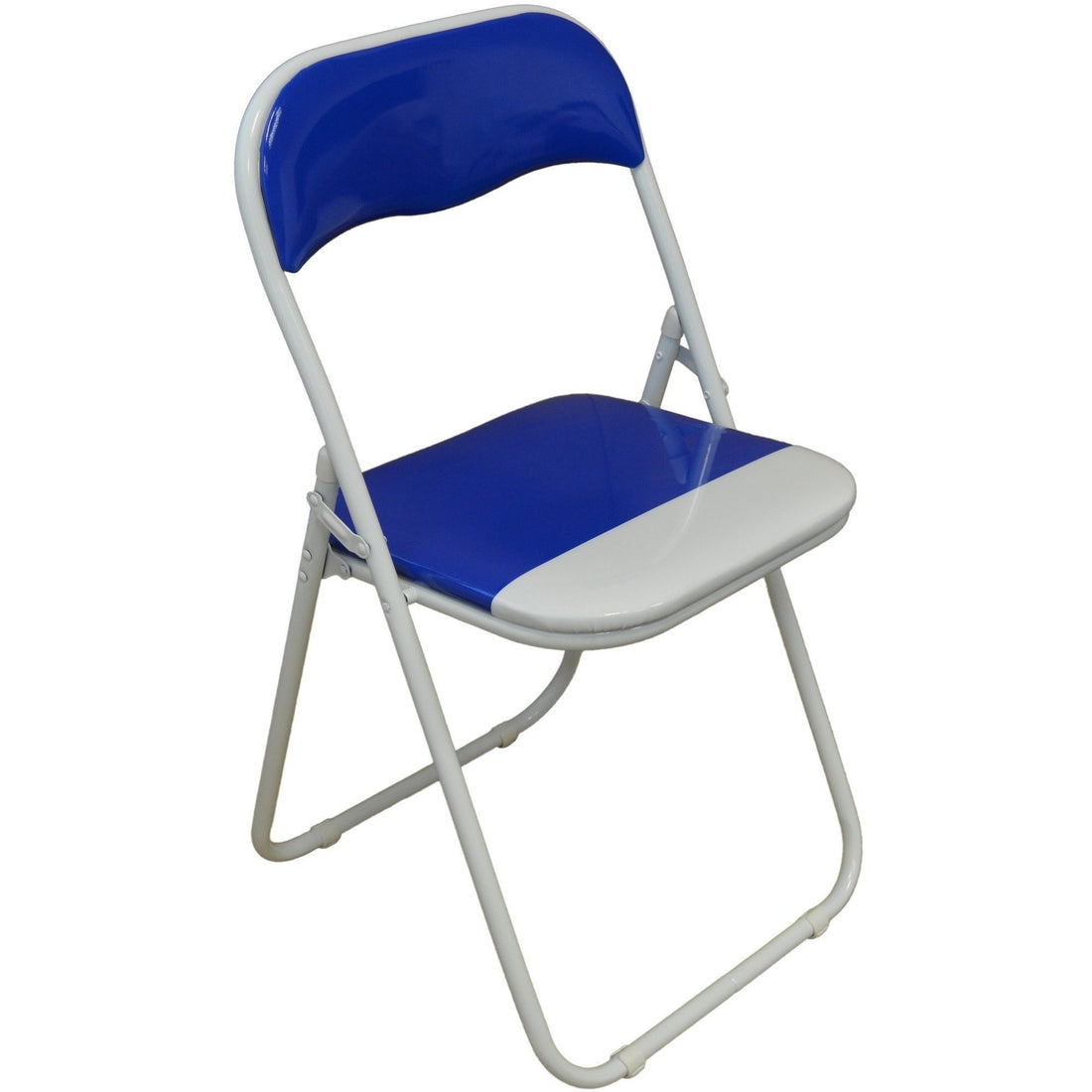 Harbour Housewares Blue / White Padded, Folding, Desk Chair