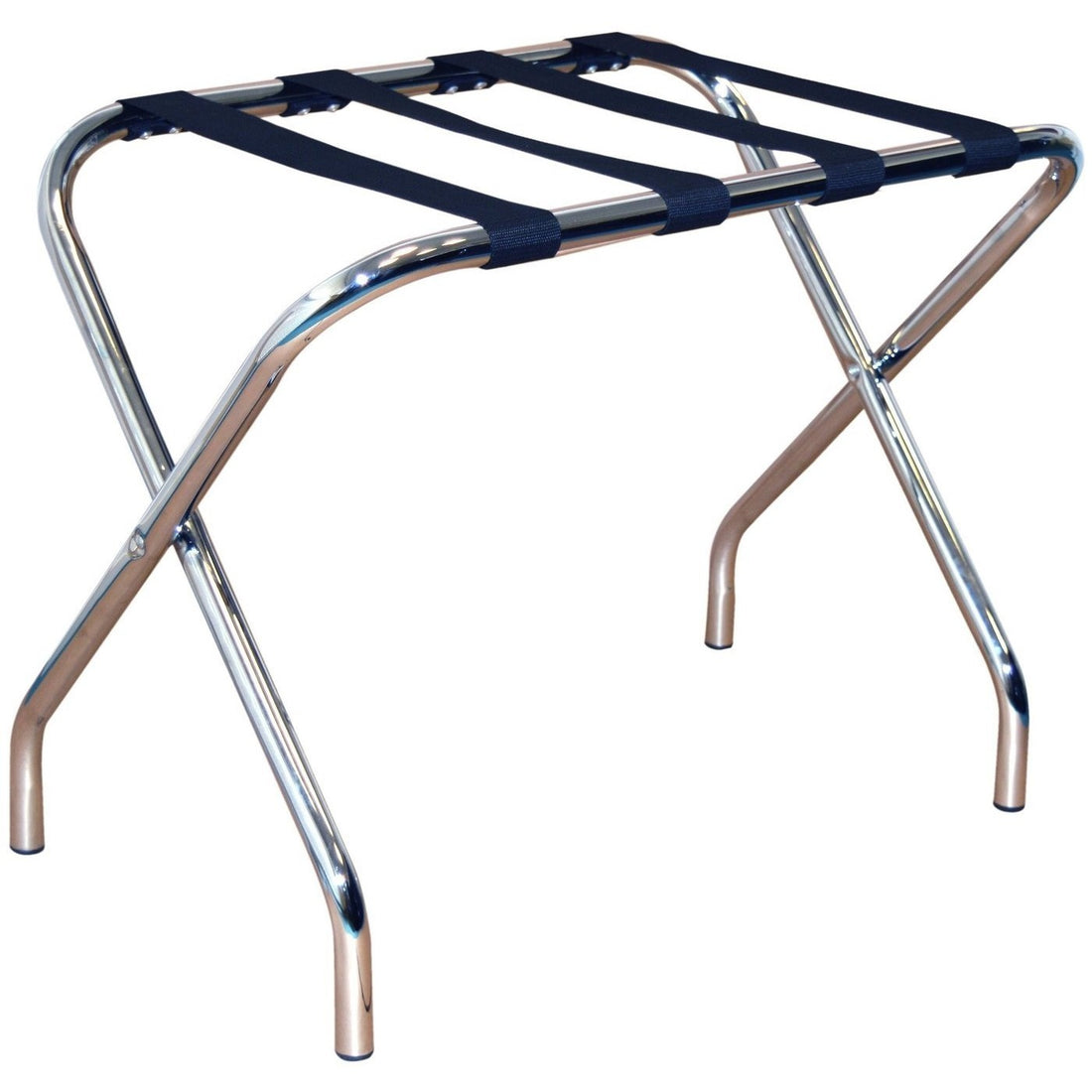 Harbour Housewares Folding Metal Luggage Rack - Chrome