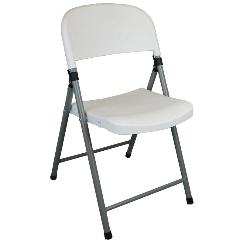 Harbour Housewares Heavy Duty Plastic Folding Chair - Outdoor and Camping Seating
