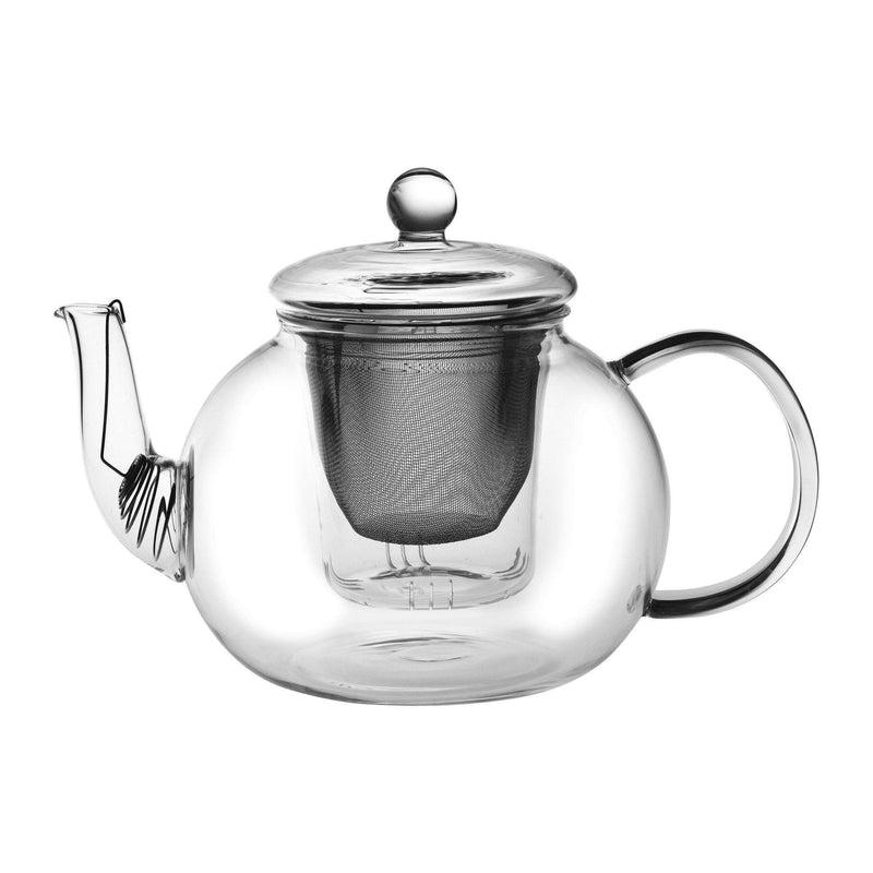 Argon Tableware Large Glass 3 Piece Teapot - Suitable For Loose Leaf Tea