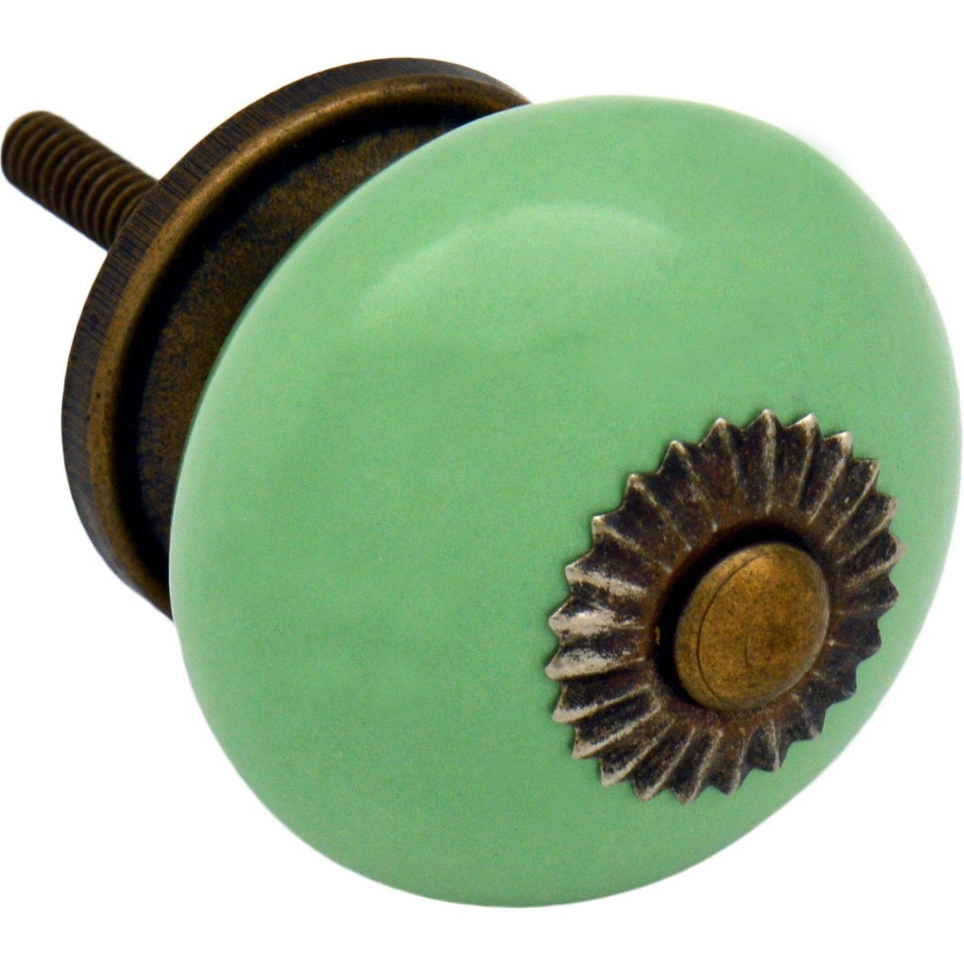 Nicola Spring Ceramic Door Knob and Handle - Green