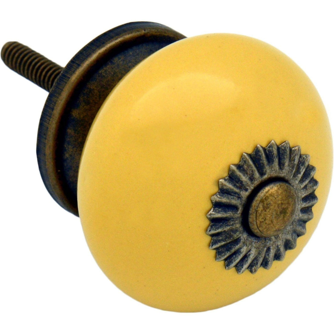 Nicola Spring Ceramic Door Knob and Handle - Yellow