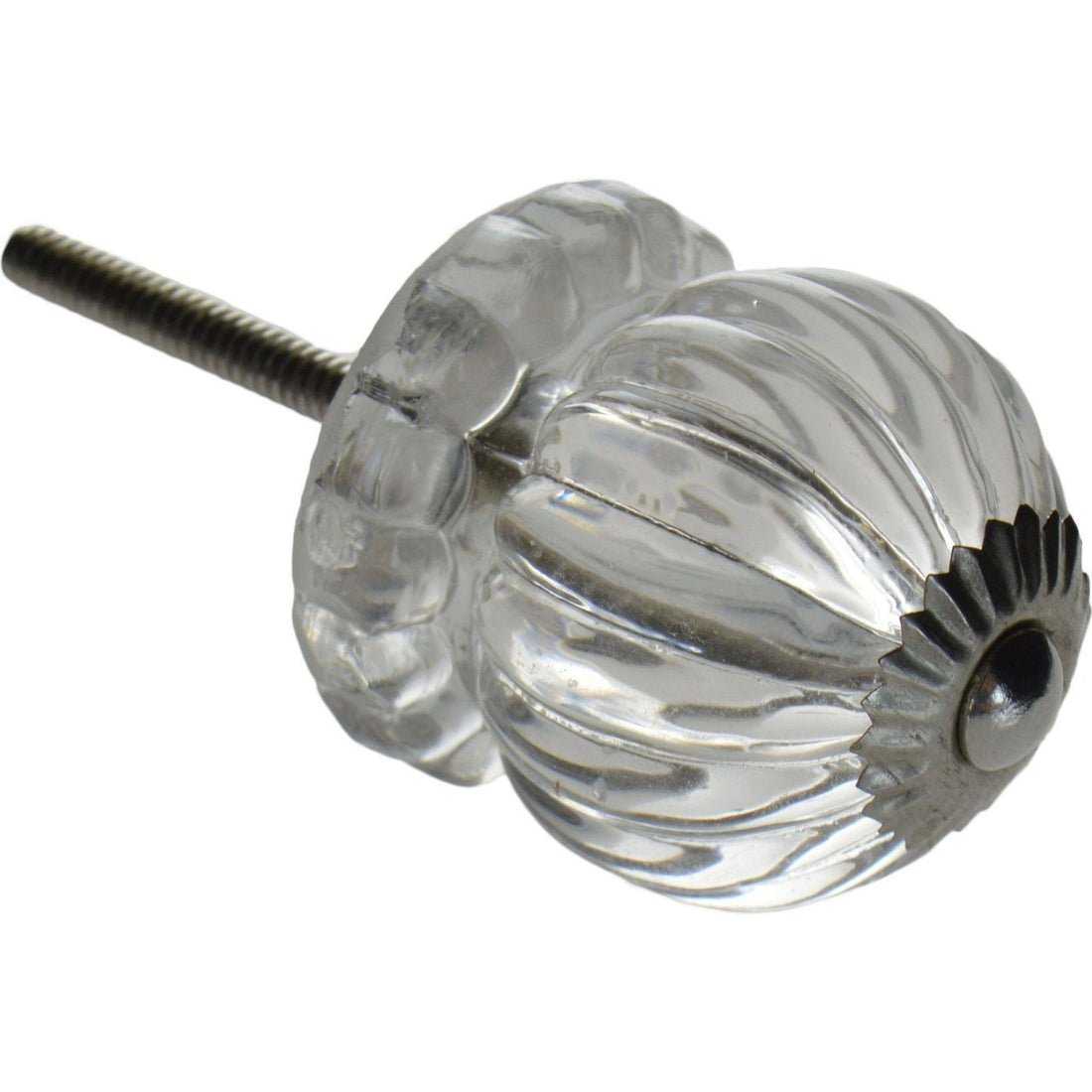 Nicola Spring Glass Door Knob and Handle - Button