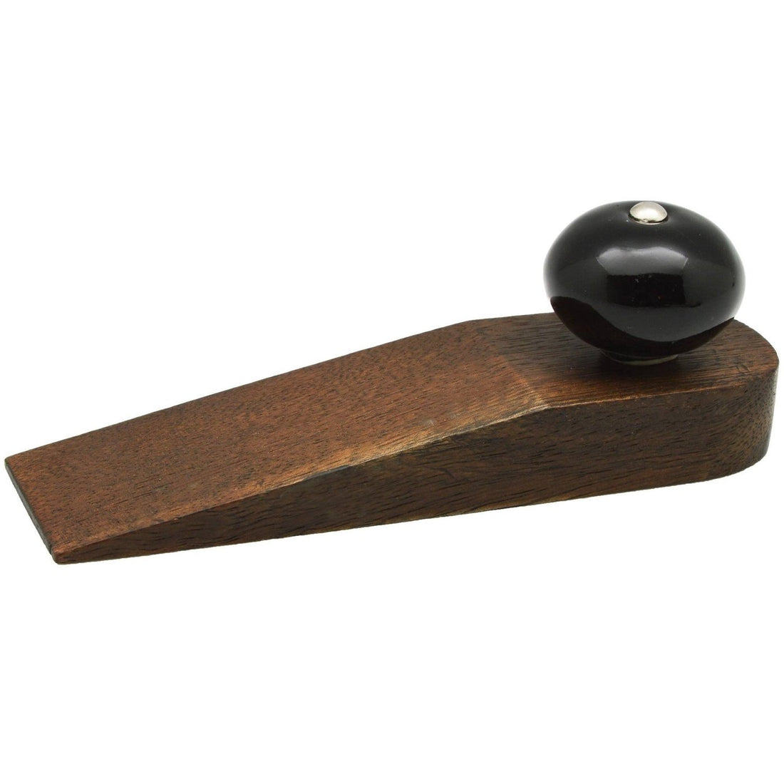 Nicola Spring Traditional Vintage Wooden Door Stop - Black Design